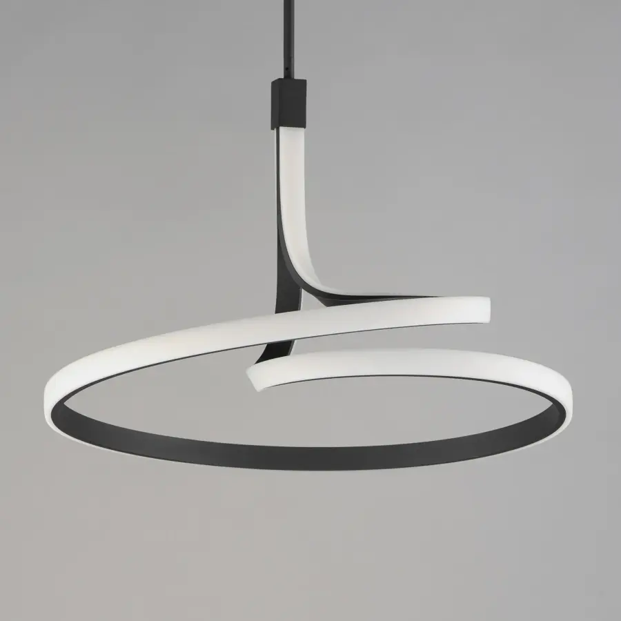 Bold Sculptural LED Pendant with Striking Spiral Design - Image 3