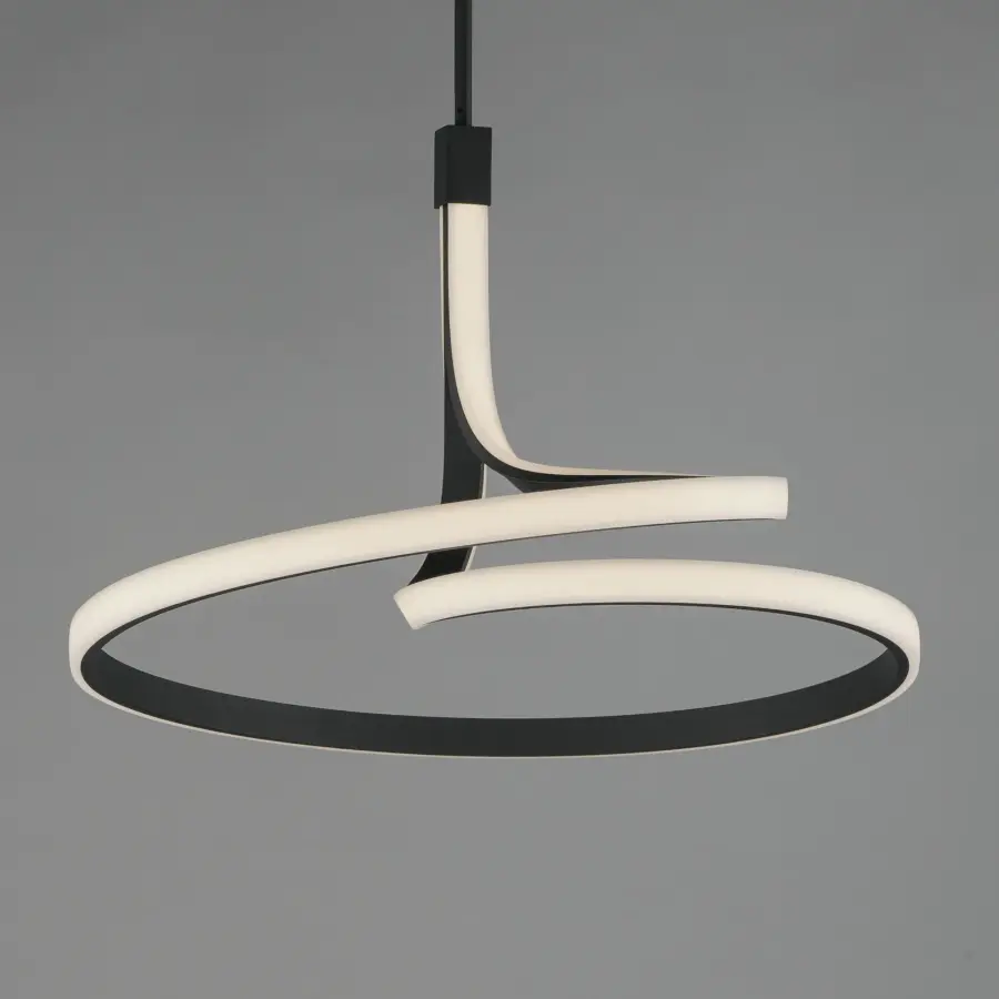 Bold Sculptural LED Pendant with Striking Spiral Design - Image 4