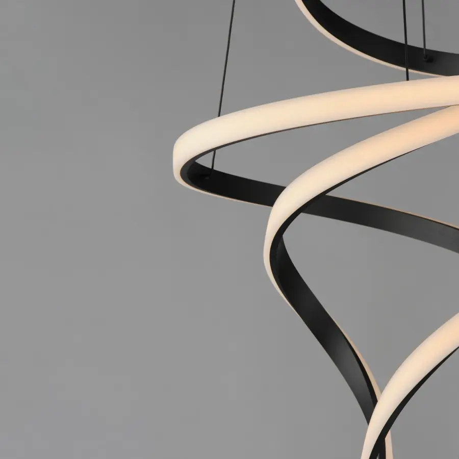 Dramatic Sculptural LED Pendant with Striking Vertical Presence - Image 4