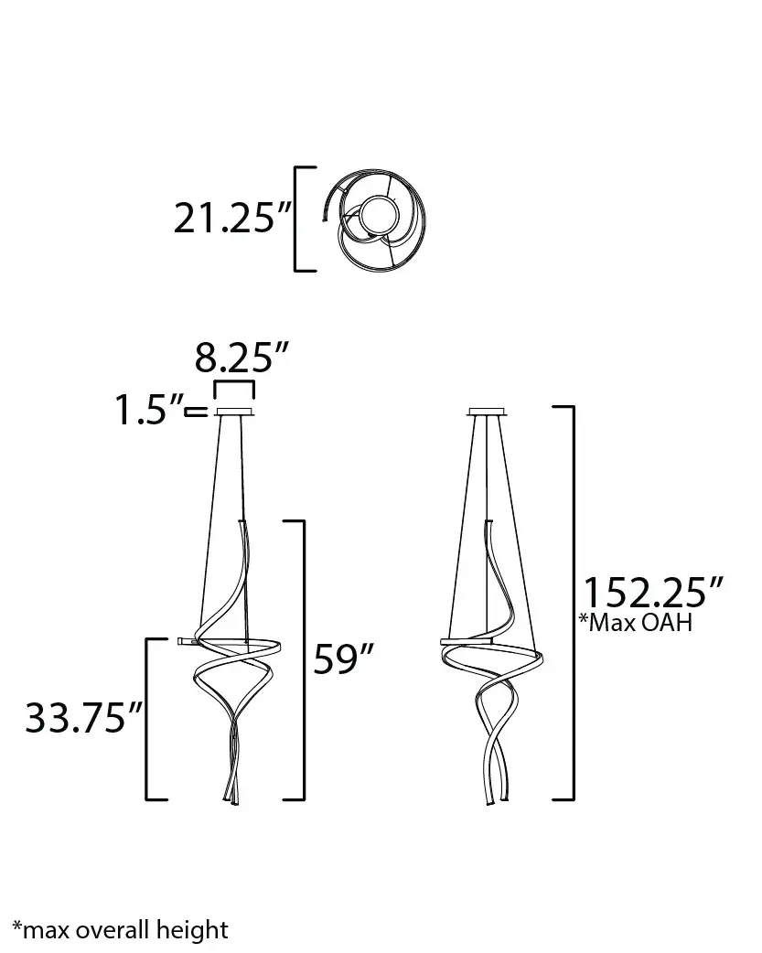 Dramatic Sculptural LED Pendant with Striking Vertical Presence - Image 5