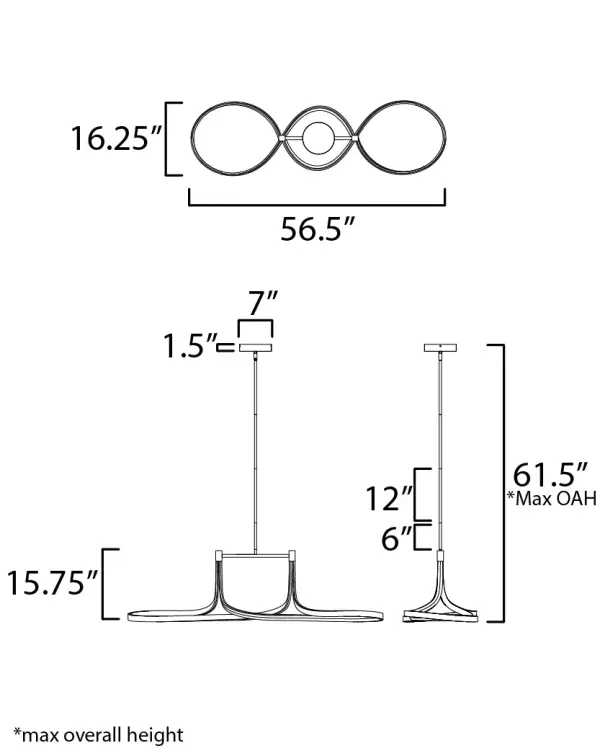 Bold Sculptural Linear Pendant with Striking LED Design - Image 5