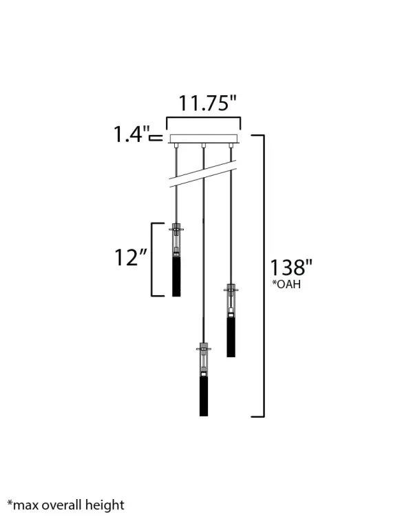 Pipette 3-Light LED Multi-Light Pendant - Image 5