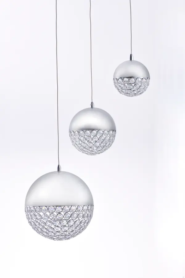 Eclipse Single Pendant Light with Crystal Beads - Image 2