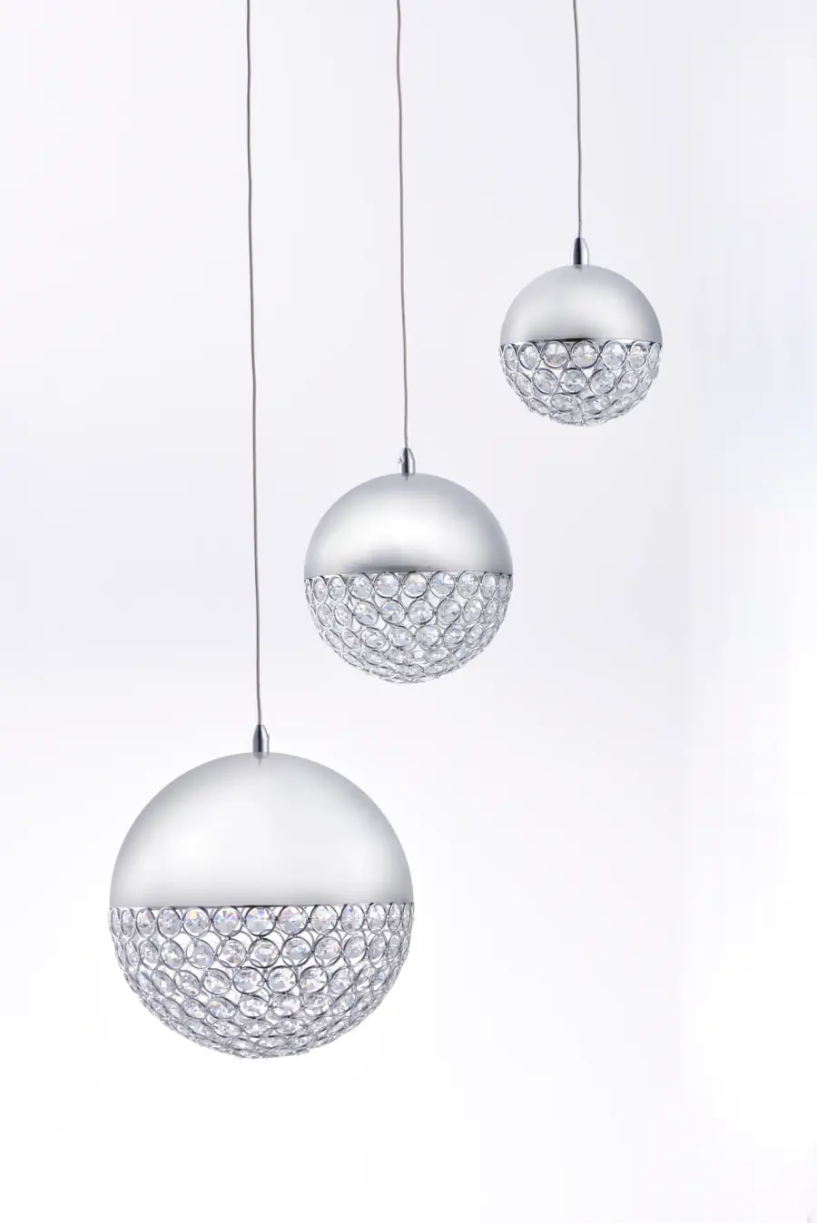 Eclipse Single Pendant Light with Crystal Beads - Image 2