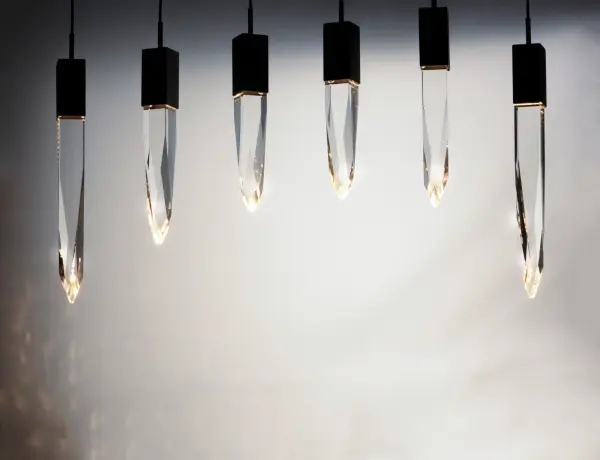 Dramatic Crystal Linear Pendant with Adjustable Stalactite Design - Image 2