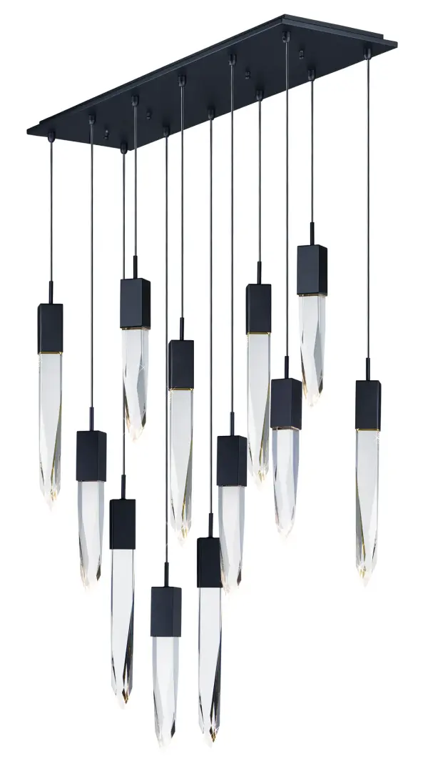 Quartz 12-Light LED Crystal Pendant - Image 1