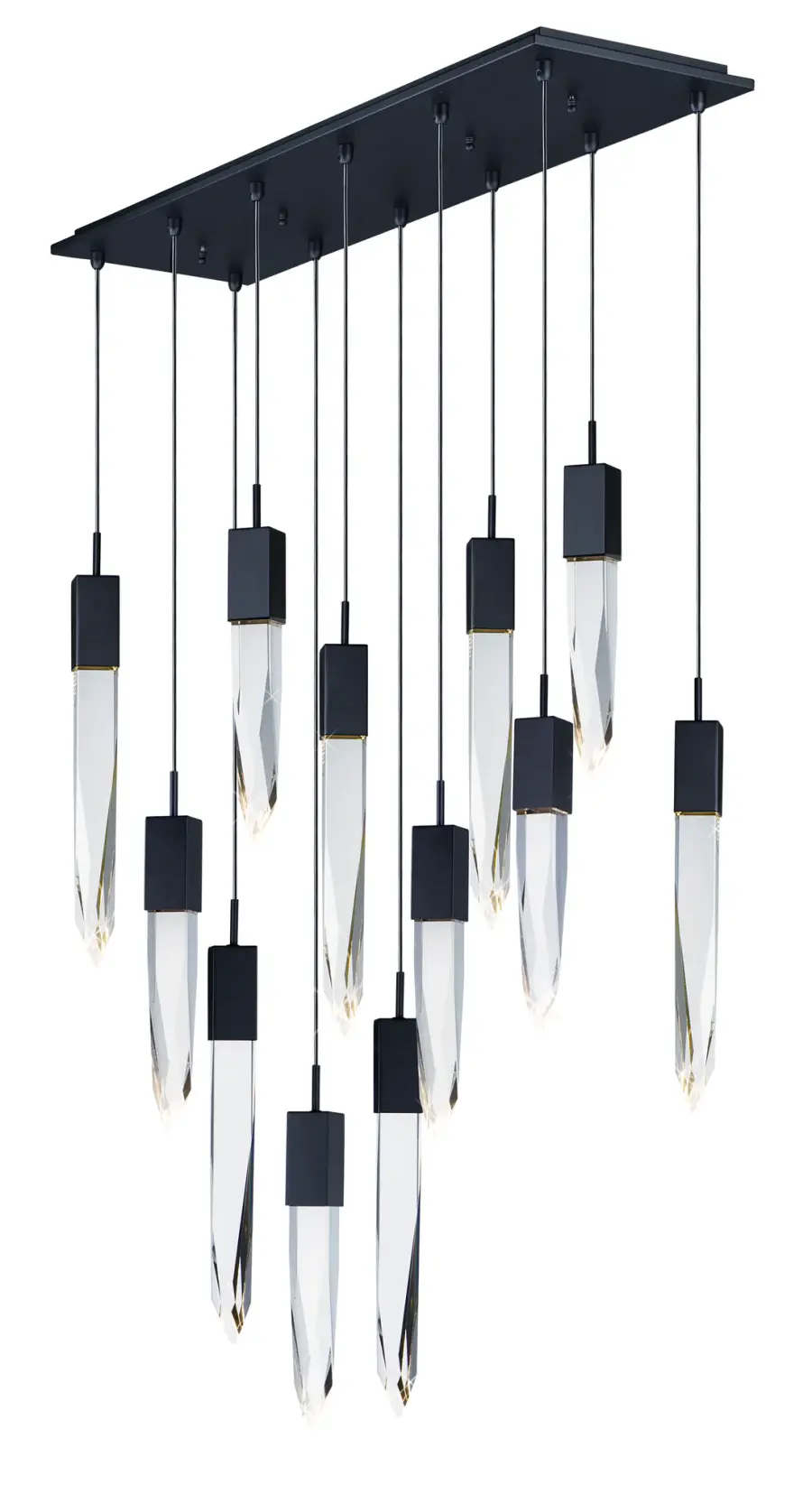 Quartz 12-Light LED Crystal Pendant - Image 1