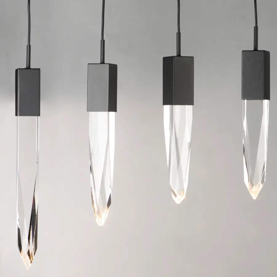 Quartz 12-Light LED Crystal Pendant - Image 3