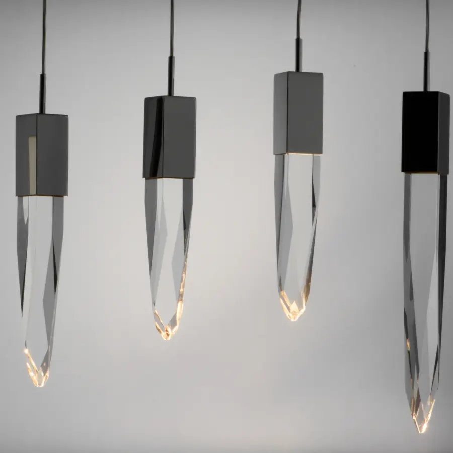 Quartz 12-Light LED Crystal Pendant - Image 4