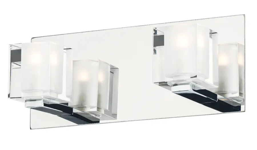 Blocs LED 2-Light Wall Sconce in Polished Chrome - Image 1