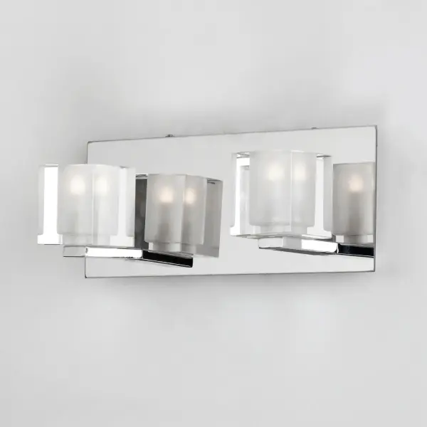 Blocs LED 2-Light Wall Sconce in Polished Chrome - Image 3