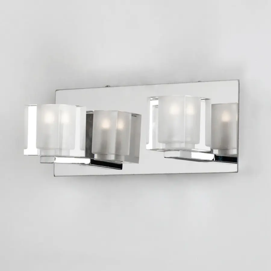 Blocs LED 2-Light Wall Sconce in Polished Chrome - Image 3