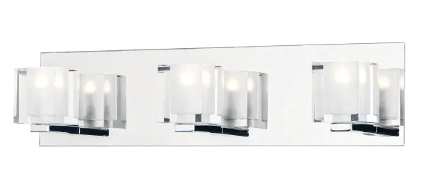 Blocs LED 3-Light Bath Vanity in Polished Chrome - Image 1