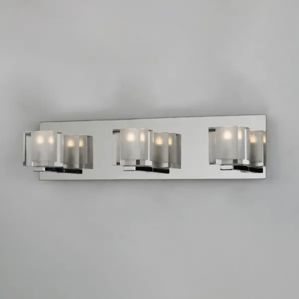 Blocs LED 3-Light Bath Vanity in Polished Chrome - Image 2