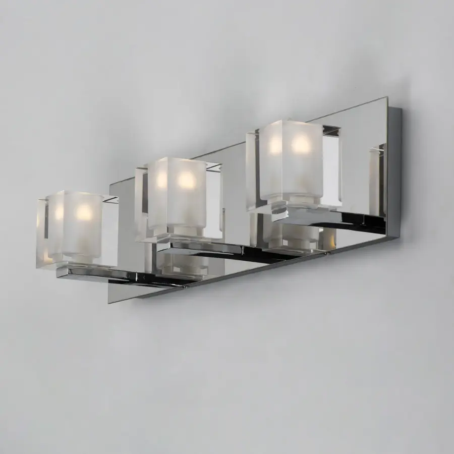 Blocs LED 3-Light Bath Vanity in Polished Chrome - Image 3