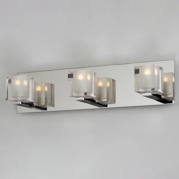 Blocs LED 3-Light Bath Vanity in Polished Chrome - Image 4