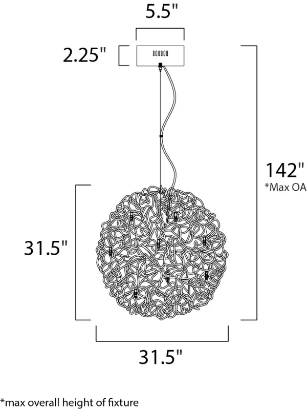 Dazed 25-Light LED Pendant in Polished Chrome - Image 5