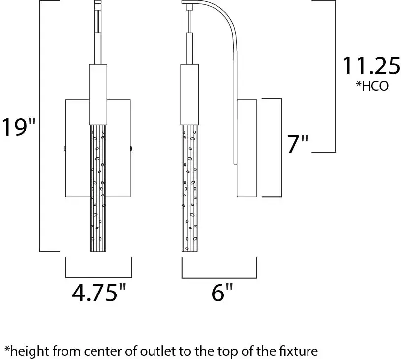 Sleek Contemporary LED Sconce with Distinctive Bubble Glass Design - Image 3