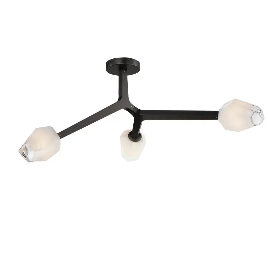 Blossom 3-Light LED Flush Mount in Black - Image 1
