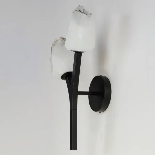 Blossom 2-Light LED Wall Sconce in Black - Image 2