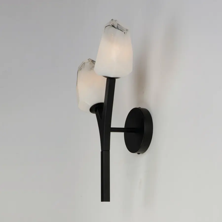 Blossom 2-Light LED Wall Sconce in Black - Image 3