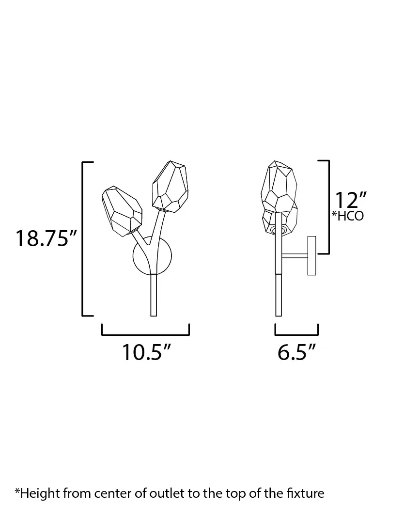 Blossom 2-Light LED Wall Sconce in Black - Image 5
