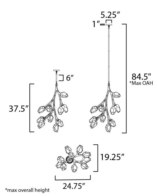 Blossom 10-Light LED Multi-Light Pendant - Image 5