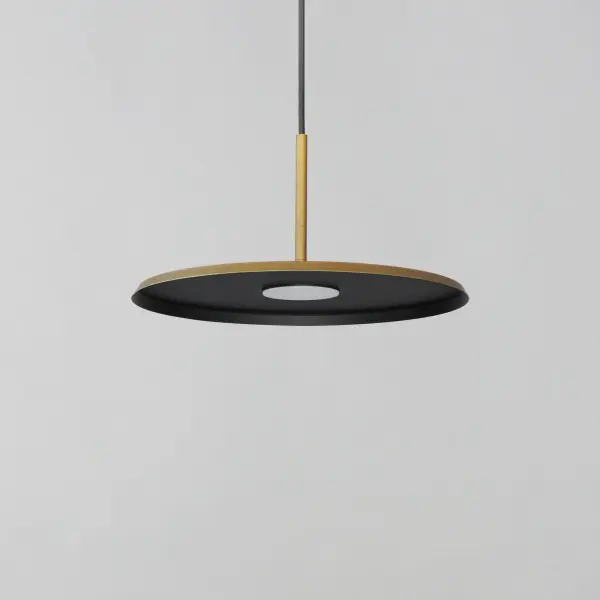 Berliner 14" LED Single Pendant in Antique Brass - Image 3