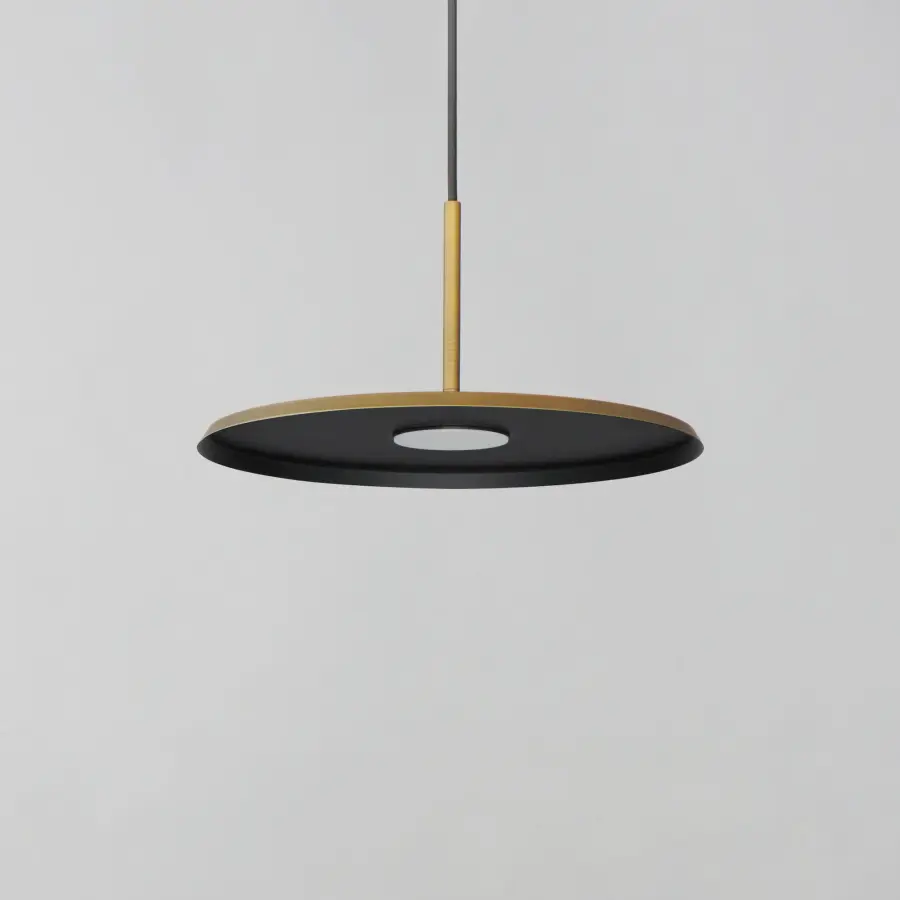 Berliner 14" LED Single Pendant in Antique Brass - Image 3