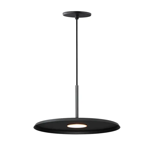 Berliner 14" LED Single Pendant in Matte Black - Image 1