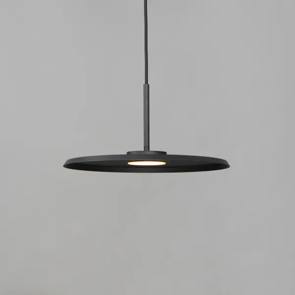Berliner 14" LED Single Pendant in Matte Black - Image 2