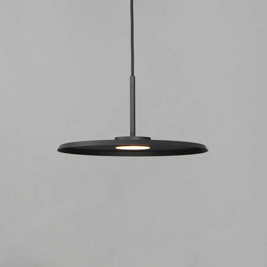 Berliner 14" LED Single Pendant in Matte Black - Image 2
