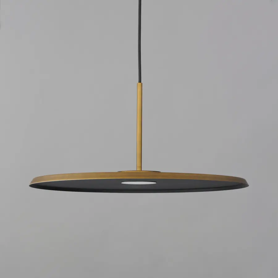 Berliner 20" LED Single Pendant in Antique Brass - Image 2