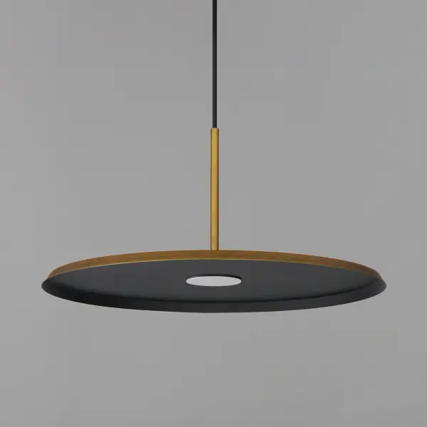Berliner 20" LED Single Pendant in Antique Brass - Image 3