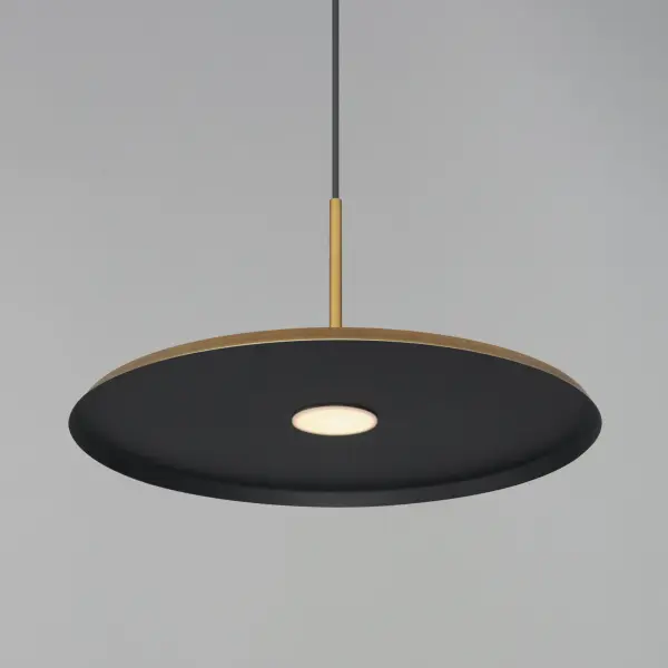Berliner 20" LED Single Pendant in Antique Brass - Image 4