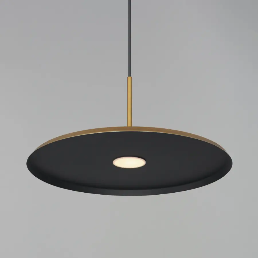 Berliner 20" LED Single Pendant in Antique Brass - Image 4