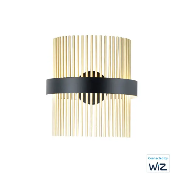 The Chimes WiZ wall sconce combines modern industrial design with smart lighting technology. Featuring tunable white light from 2700K-5000K, this fixture offers both functional task lighting and ambient warmth through WiZ connectivity.