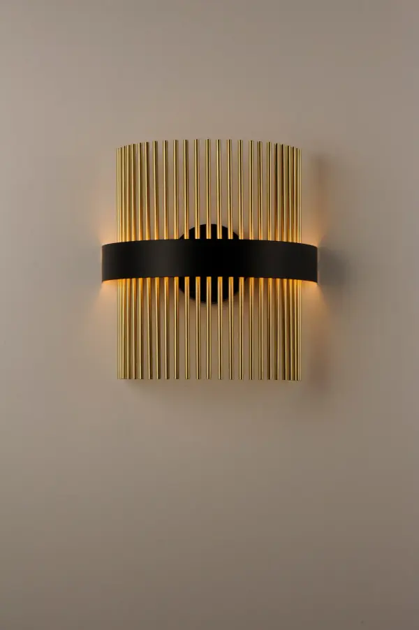 The Chimes WiZ wall sconce combines modern industrial design with smart lighting technology. Featuring tunable white light from 2700K-5000K, this fixture offers both functional task lighting and ambient warmth through WiZ connectivity. - alternate view