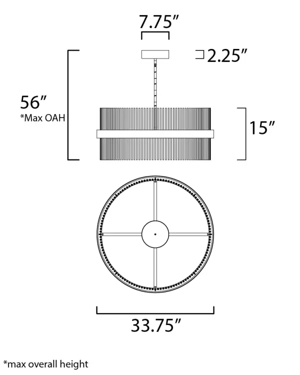 Chimes WiZ 34" LED Smart Pendant - Image 5