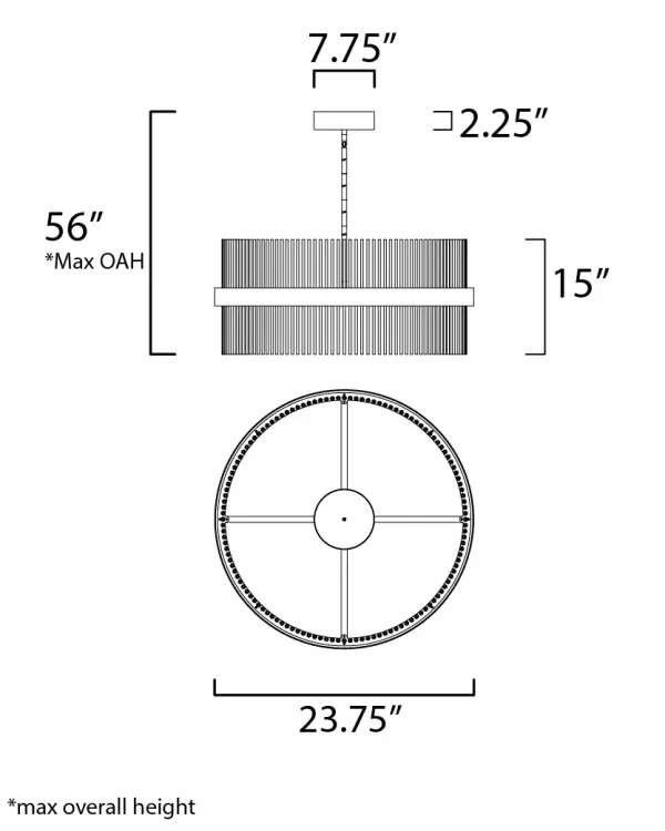 Chimes 5CCT Selectable 24" Single Pendant - Image 2