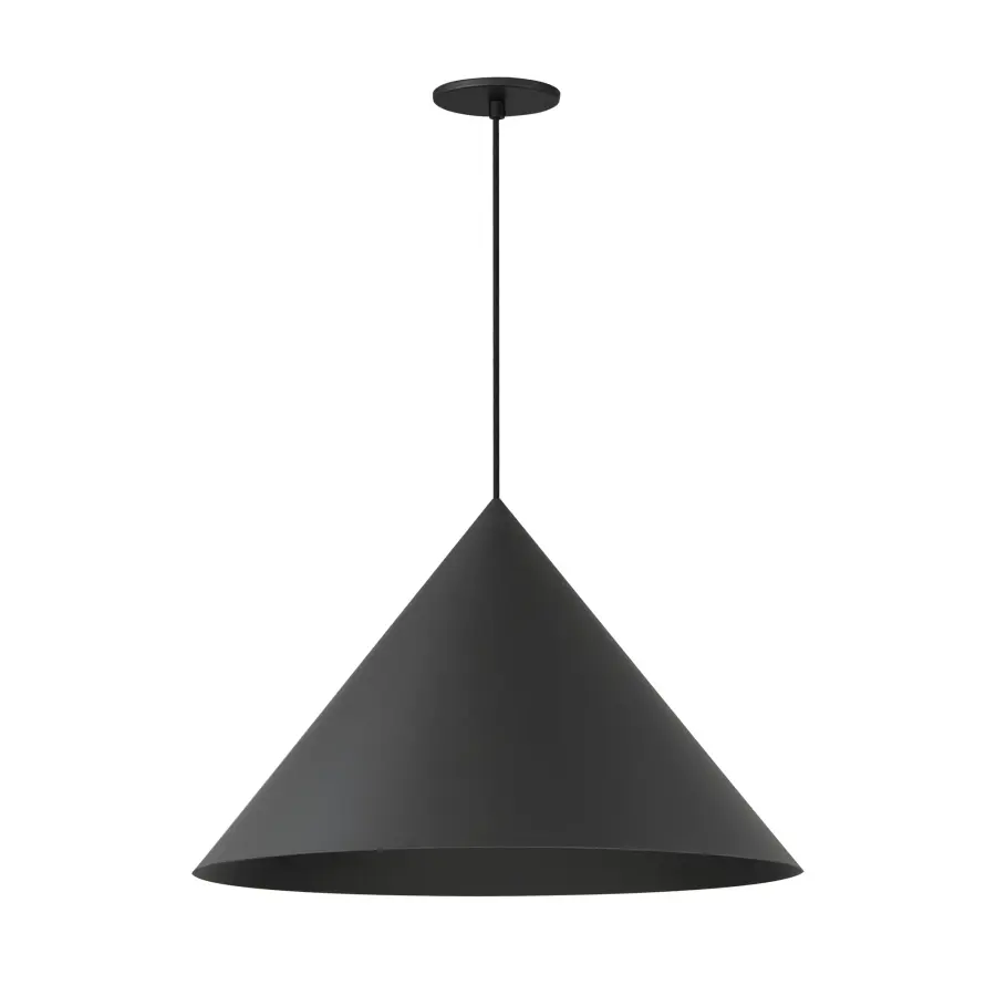 Pitch 22" LED Single Pendant in Black - Image 1