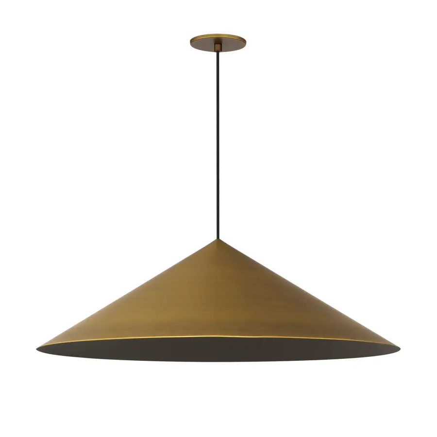 Pitch 30" LED Single Pendant in Antique Brass - Image 1