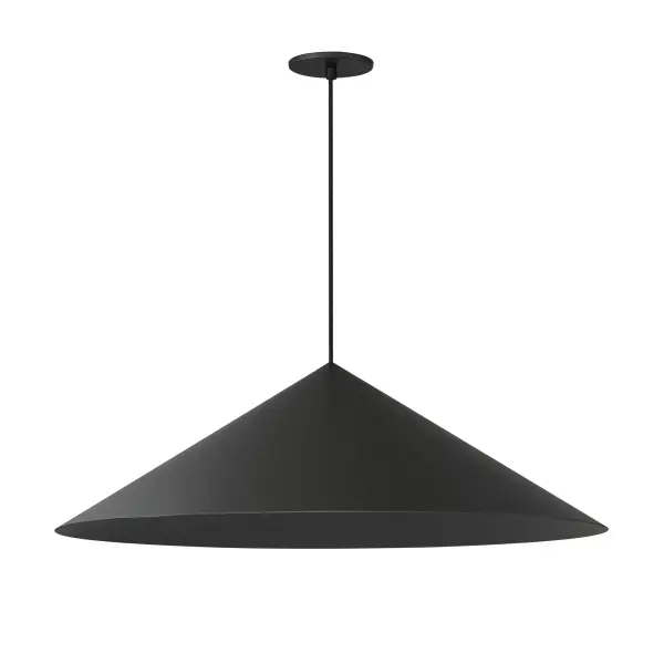 The Pitch pendant combines modern minimalism with smart engineering. Its distinctive dual-cone design creates glare-free illumination while the oversized 30" profile makes a bold statement. Perfect for contemporary spaces seeking clean lines and functional elegance.