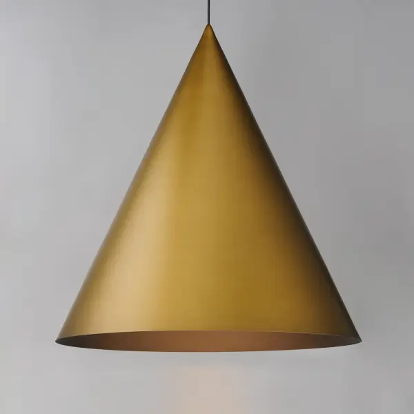 The Pitch pendant combines sleek modern design with exceptional functionality. Its distinctive dual-cone construction creates dramatic visual interest while the recessed inner cone delivers 1440 lumens of glare-free illumination. Perfect for making a statement over islands and dining tables. - alternate view