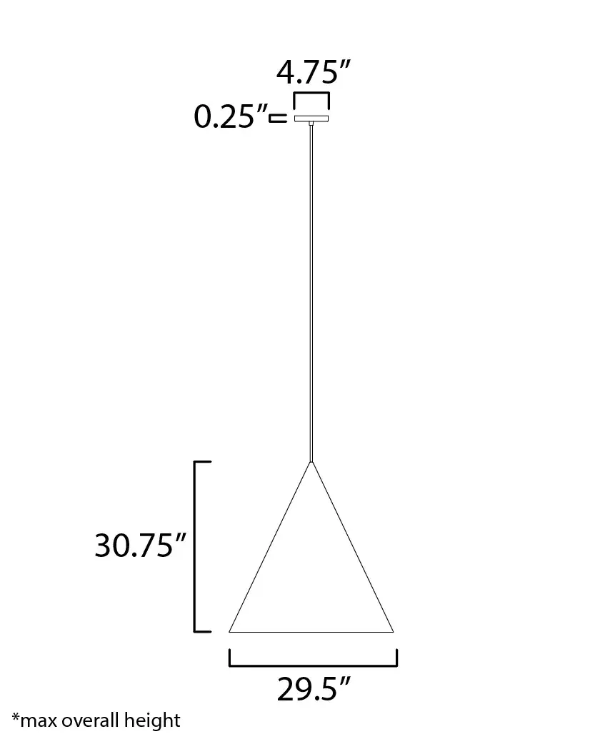 Pitch 30" LED Single Pendant in Antique Brass - Image 5