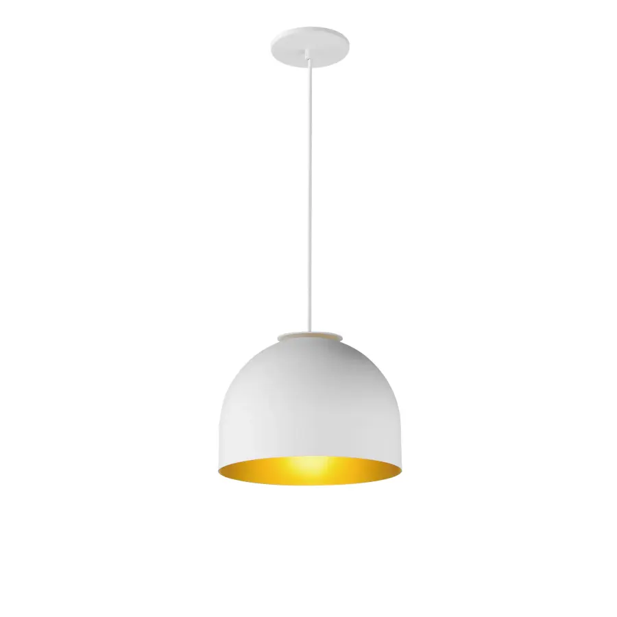 Foster Mini Pendant in White/Gold - Image 1