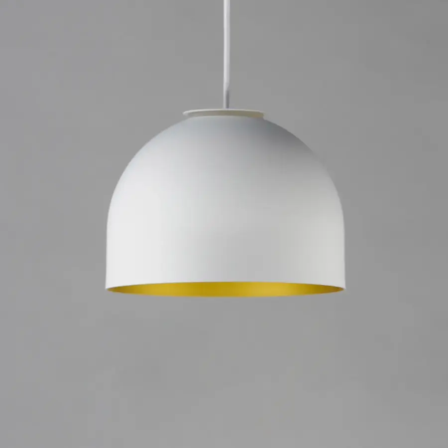 Foster Mini Pendant in White/Gold - Image 2