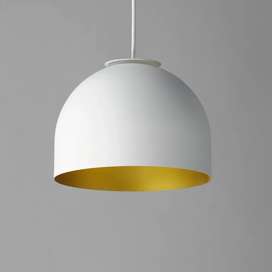 Foster Mini Pendant in White/Gold - Image 3
