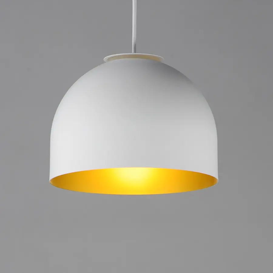 Foster Mini Pendant in White/Gold - Image 4