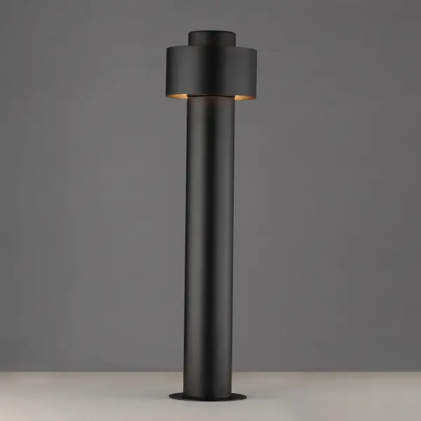 The Reveal pathway light combines contemporary tubular design with a striking band detail that creates both downward illumination and an ambient reveal glow. Built with durable stainless steel and aluminum construction. - alternate view